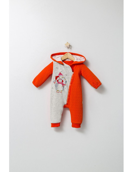 UP-tgs_4531_4,Salopeta pentru bebelusi de iarna Pinguins, Tongs baby, Galben