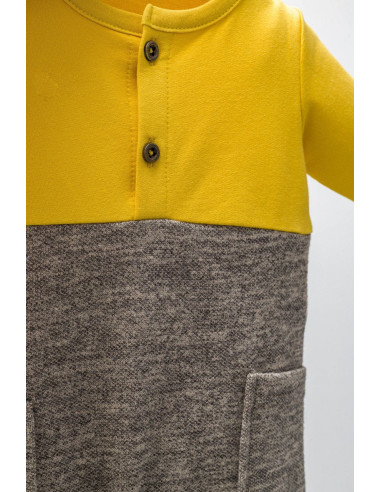 UP-tgs_4470_1,Set salopeta cu caciulita pentru bebelusi King, Tongs baby, Portocaliu