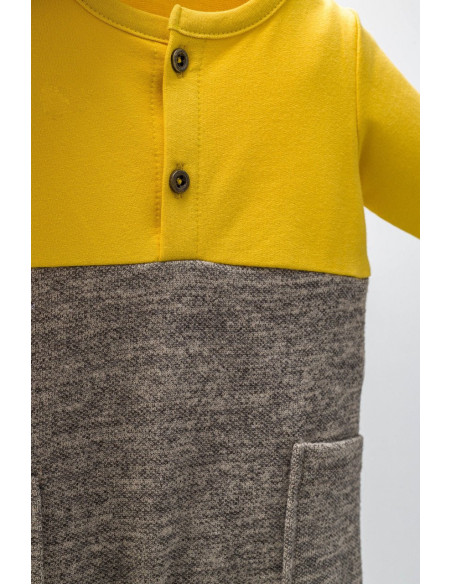 UP-tgs_4470_1,Set salopeta cu caciulita pentru bebelusi King, Tongs baby, Portocaliu