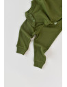 UP-BC-CSYM22512-6,Set 3 piese: body cu maneca lunga, panataloni lungi si caciulita din bumbac organic si modal - Verde, Baby Cos