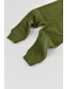 UP-BC-CSYM22512-6,Set 3 piese: body cu maneca lunga, panataloni lungi si caciulita din bumbac organic si modal - Verde, Baby Cos