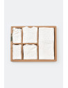 UP-BC-CSY5109,Set de 10 piese pentru nou nascut - 100% bumbac organic - Ecru cu buline, Baby Cosy