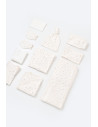 UP-BC-CSY5109,Set de 10 piese pentru nou nascut - 100% bumbac organic - Ecru cu buline, Baby Cosy