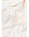 UP-BC-CSY5109,Set de 10 piese pentru nou nascut - 100% bumbac organic - Ecru cu buline, Baby Cosy