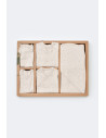 UP-BC-CSY5110,Set de 10 piese pentru nou nascut - 100% bumbac organic - Crem cu buline, Baby Cosy