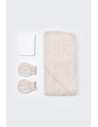 UP-BC-CSY5110,Set de 10 piese pentru nou nascut - 100% bumbac organic - Crem cu buline, Baby Cosy