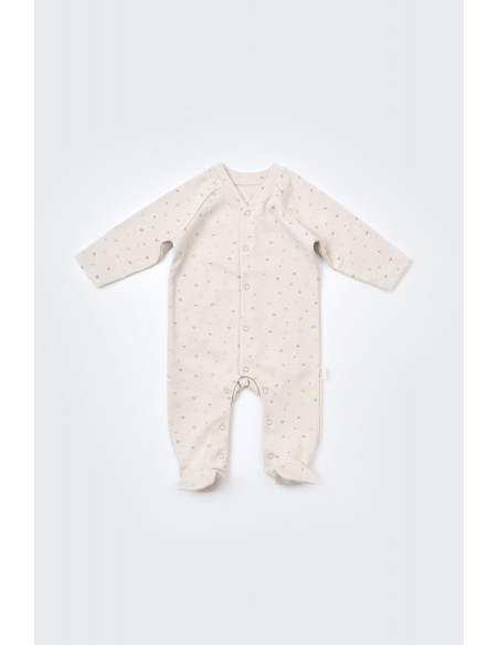 UP-BC-CSY5110,Set de 10 piese pentru nou nascut - 100% bumbac organic - Crem cu buline, Baby Cosy