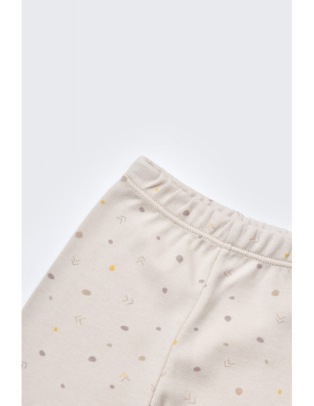 UP-BC-CSY5510,Set de 5 piese pentru nou nascut - 100% bumbac organic - Crem cu buline, Baby Cosy