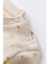 UP-BC-CSY2011-3,Set bluzita cu maneca lunga si panataloni lungi - bumbac organic 100% - Crem cu buline, Baby Cosy