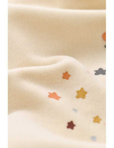 UP-BC-CSYK6001-0,Salopeta Curcubeu cu maneca lunga si botosei din 80%bumbac organic si 20% poliester - Crem, Baby Cosy