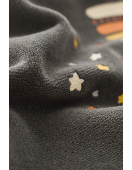 UP-BC-CSYK6002-3,Salopeta Curcubeu cu maneca lunga si botosei din 80%bumbac organic si 20% poliester - Antracit, Baby Cosy