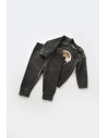 UP-BC-CSYK6007-3,Set Curcubeu cu bluzita cu maneca lunga si panataloni lungi din 80%bumbac organic si 20% poliester - Antracit, 