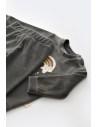 UP-BC-CSYK6007-3,Set Curcubeu cu bluzita cu maneca lunga si panataloni lungi din 80%bumbac organic si 20% poliester - Antracit, 