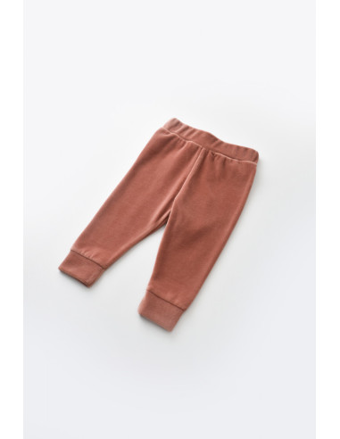 UP-BC-CSYK6009-6,Set Curcubeu cu bluzita cu maneca lunga si panataloni lungi din 80%bumbac organic si 20% poliester - Caramiziu,
