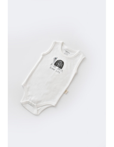 UP-BC-CSYK6020-0,Set Broscuta cu salopeta si body din 80%bumbac organic si 20% poliester - Antracit, Baby Cosy