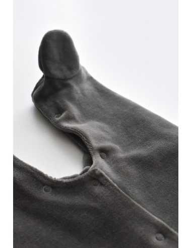 UP-BC-CSYK6020-0,Set Broscuta cu salopeta si body din 80%bumbac organic si 20% poliester - Antracit, Baby Cosy