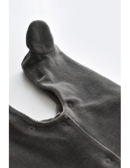 UP-BC-CSYK6020-0,Set Broscuta cu salopeta si body din 80%bumbac organic si 20% poliester - Antracit, Baby Cosy