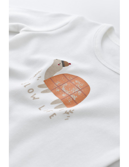 UP-BC-CSYK6025-3,Set 3 piese Broscuta cu body, pantalonasi si vestuta din 80%bumbac organic si 20% poliester - Portocaliu, Baby 