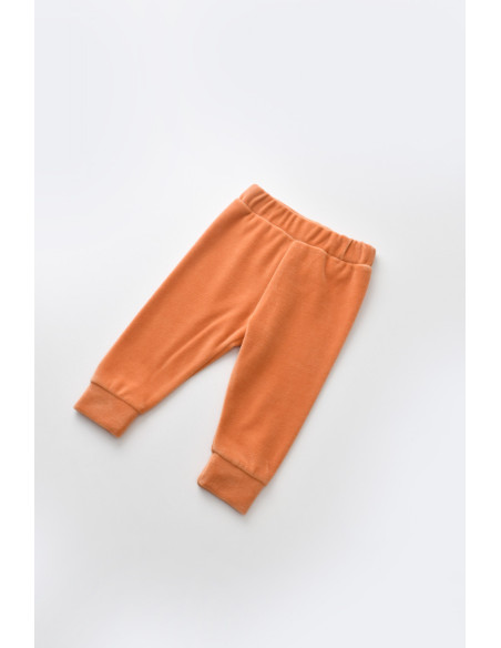 UP-BC-CSYK6025-3,Set 3 piese Broscuta cu body, pantalonasi si vestuta din 80%bumbac organic si 20% poliester - Portocaliu, Baby 