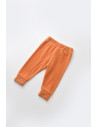 UP-BC-CSYK6025-3,Set 3 piese Broscuta cu body, pantalonasi si vestuta din 80%bumbac organic si 20% poliester - Portocaliu, Baby 