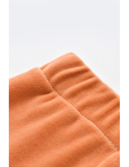 UP-BC-CSYK6025-3,Set 3 piese Broscuta cu body, pantalonasi si vestuta din 80%bumbac organic si 20% poliester - Portocaliu, Baby 