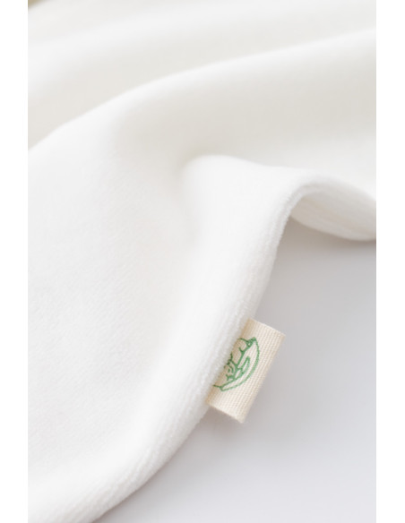 UP-BC-CSYK6027-3,Salopeta cu maneca lunga si fermoar din 80%bumbac organic si 20% poliester - Ecru, Baby Cosy