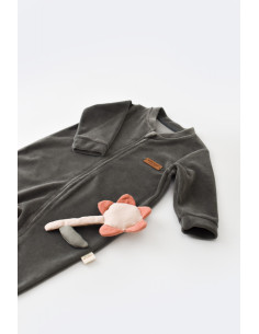 UP-BC-CSYK6029-3,Salopeta cu maneca lunga si fermoar din 80%bumbac organic si 20% poliester - Antracit, Baby Cosy 2