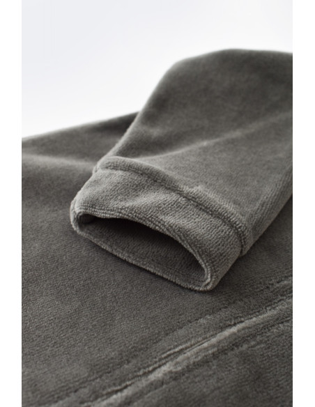 UP-BC-CSYK6029-3,Salopeta cu maneca lunga si fermoar din 80%bumbac organic si 20% poliester - Antracit, Baby Cosy