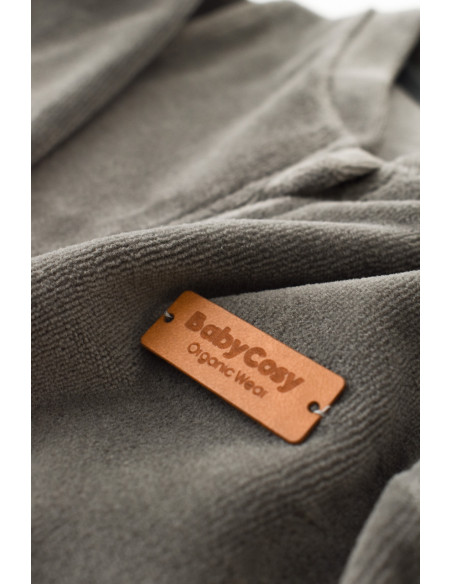 UP-BC-CSYK6029-3,Salopeta cu maneca lunga si fermoar din 80%bumbac organic si 20% poliester - Antracit, Baby Cosy