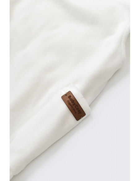 UP-BC-CSYK6032-3,Salopeta Velvet cu bretele din 80%bumbac organic si 20% poliester - Ecru, Baby Cosy