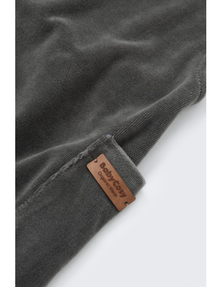 UP-BC-CSYK6034-9,Salopeta Velvet cu bretele din 80%bumbac organic si 20% poliester - Antracit, Baby Cosy