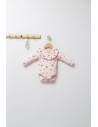 UP-tgs_4469_4,Set de 2 body-uri cu volanase pentru nou nascuti Paris, Tongs baby, roz (Marime: 3-6 Luni)