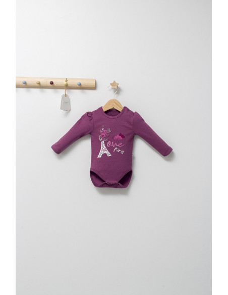 UP-tgs_4469_4,Set de 2 body-uri cu volanase pentru nou nascuti Paris, Tongs baby, roz (Marime: 3-6 Luni)