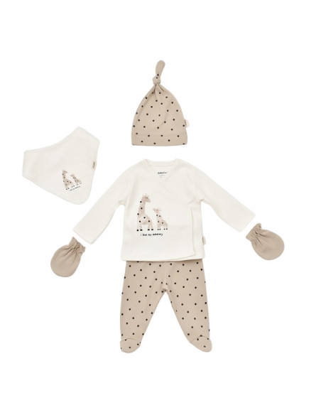 UP-BC-CSY5300-3,Set 5 piese Girafa, BabyCosy, 100% bumbac organic