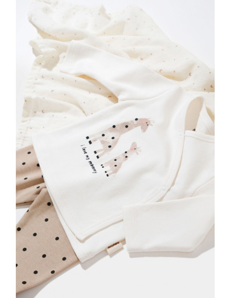UP-BC-CSY5300-3,Set 5 piese Girafa, BabyCosy, 100% bumbac organic