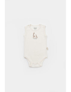 UP-BC-CSY5705-12,Set 2 body-uri fara maneci bebe unisex Girafa, Baby Cosy, 100% bumbac organic 2