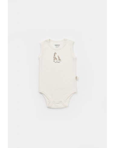 UP-BC-CSY5705-12,Set 2 body-uri fara maneci bebe unisex Girafa, Baby Cosy, 100% bumbac organic