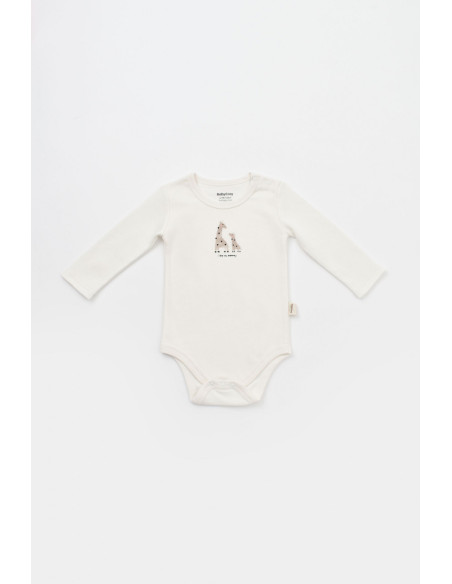UP-BC-CSY5788-0,Set 2 body-uri cu maneca lunga bebe unisex Girafa, Baby Cosy, 100% bumbac organic