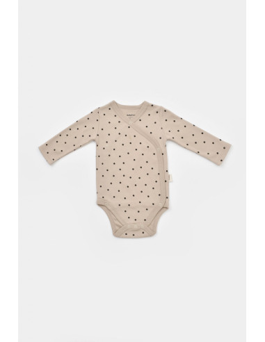 UP-BC-CSY5759-0,Set 2 body-uri cu maneca lunga petrecute, Girafa, Baby Cosy, 100% bumbac organic