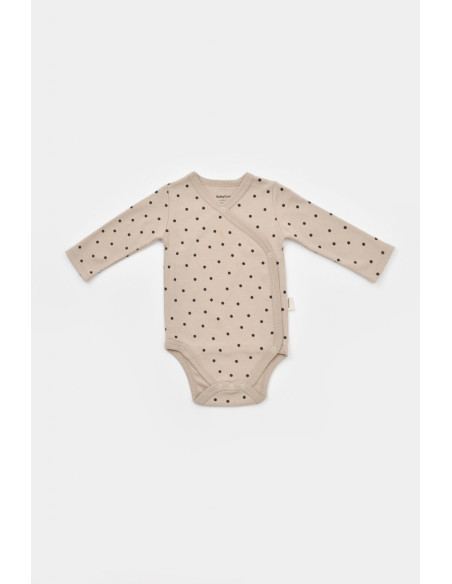 UP-BC-CSY5759-0,Set 2 body-uri cu maneca lunga petrecute, Girafa, Baby Cosy, 100% bumbac organic
