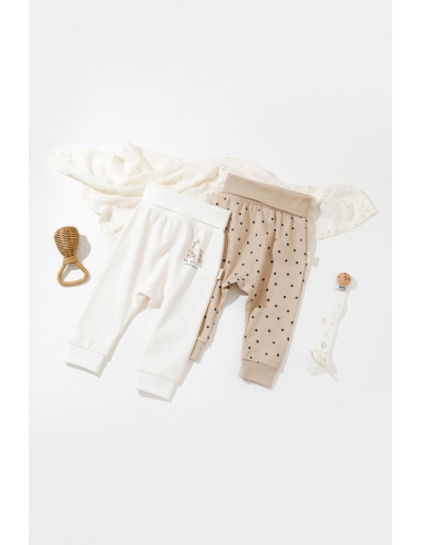 UP-BC-CSY5628-6,Set 2 pantaloni bebe unisex Girafa, Baby Cosy, 100% bumbac organic