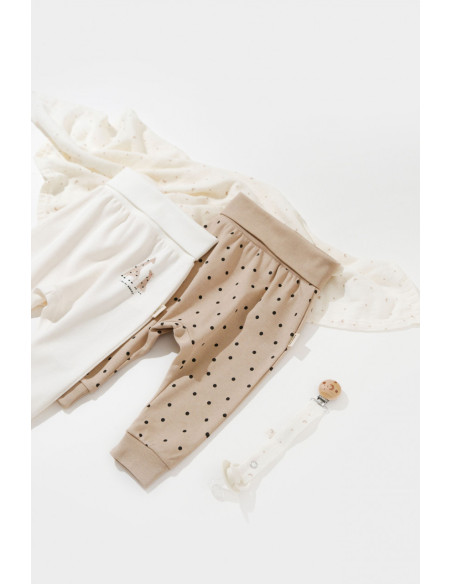 UP-BC-CSY5628-6,Set 2 pantaloni bebe unisex Girafa, Baby Cosy, 100% bumbac organic