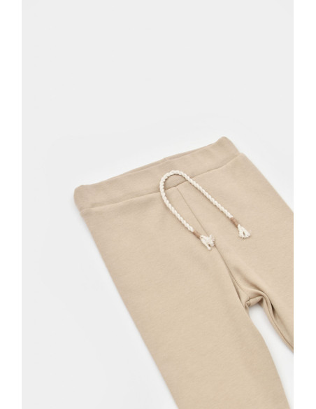 UP-BC-CSY2014-3,Set bluzita cu maneca lunga si panataloni lungi Girafa, BabyCosy, 100% bumbac organic, Ecru