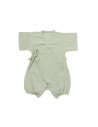 UP-BC-CSYM7002-6,Salopeta petrecuta din muselina, BabyCosy, 100% bumbac organic, Verde