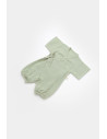 UP-BC-CSYM7002-6,Salopeta petrecuta din muselina, BabyCosy, 100% bumbac organic, Verde