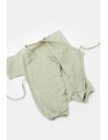 UP-BC-CSYM7002-6,Salopeta petrecuta din muselina, BabyCosy, 100% bumbac organic, Verde