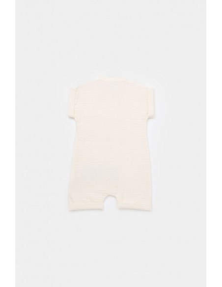 UP-BC-CSYM7003-3,Salopeta de vara din muselina, BabyCosy, 100% bumbac organic, ecru