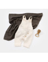 UP-BC-CSYM7006-3,Salopeta de vara cu pantaloni lungi din muselina, BabyCosy, 100%bumbac, ecru