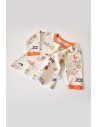 UP-BC-CSY2007-3,Set bluzita cu maneca lunga si panataloni lungi, 100% bumbac organic, BabyCosy, Portocaliu