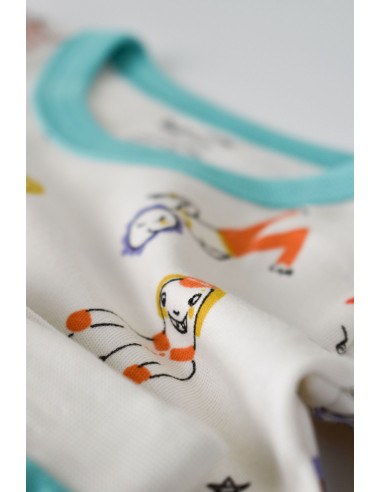 UP-BC-CSY2008-3,Set bluzita cu maneca lunga si panataloni lungi, 100% bumbac organic, BabyCosy, Verde